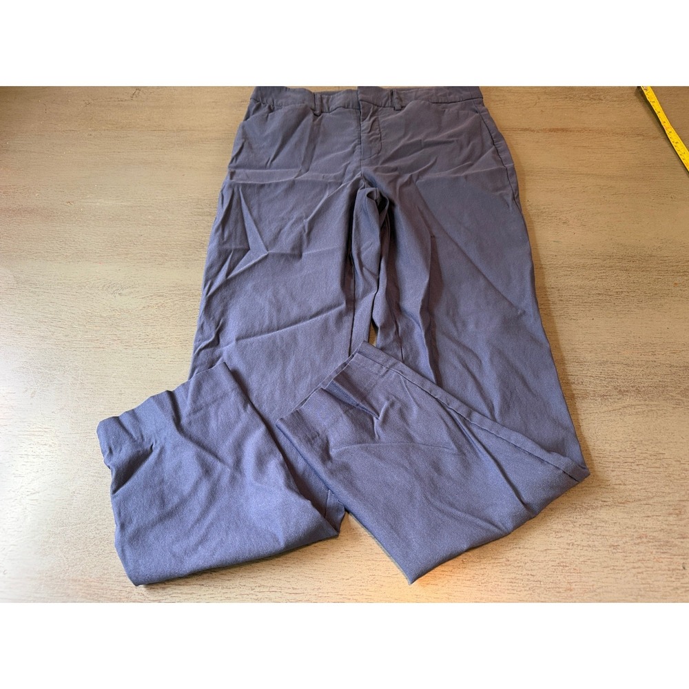Nine West Slim Ankle Pants Womens 8 Gray Blue Stretch Rayon Trousers RN73277